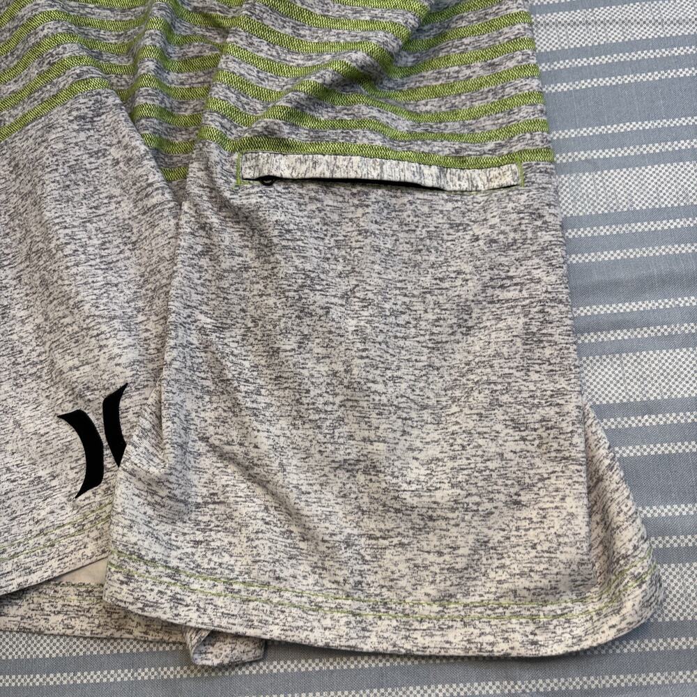 Hurley Board Swim Trunks Shorts Colorful Striped Logo Pocket Tie - Picture 9 of 11